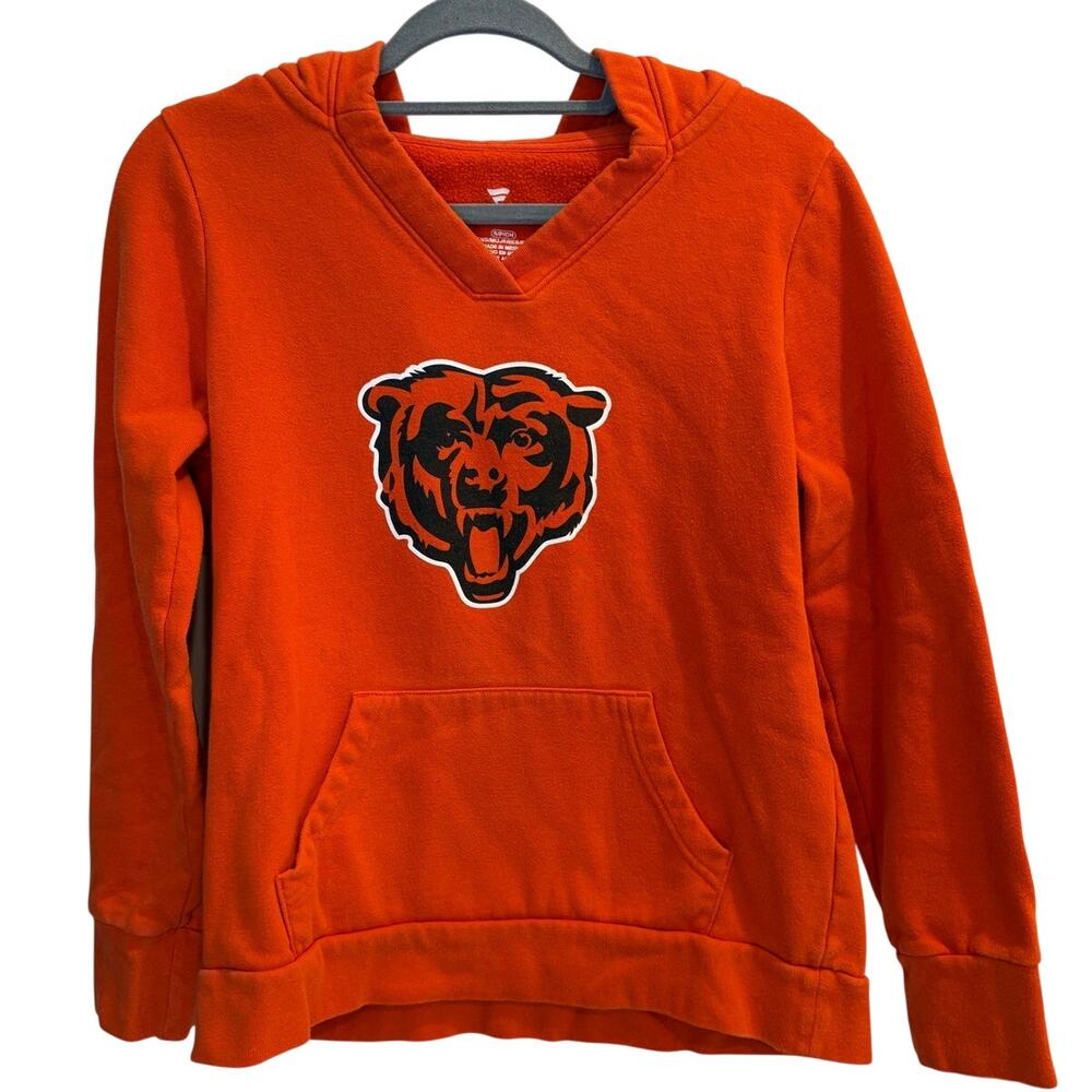 Fanatics NFL Chicago Bears Orange V Neck Hoodie Women's Small
